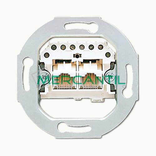 Toma de Telefono Doble Independiente RJ45 LS990 JUNG - 8 Contactos 