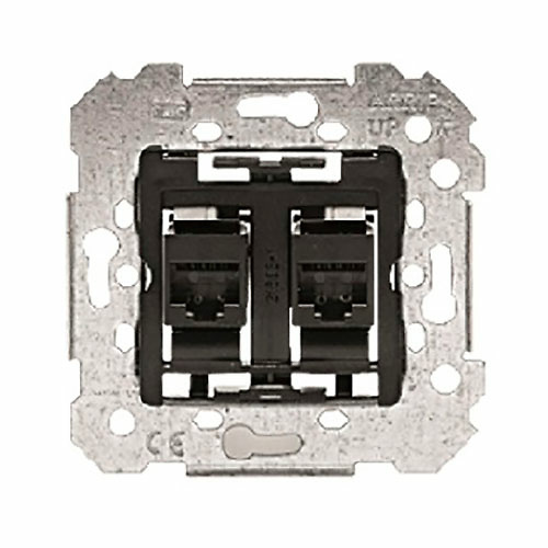 Toma doble conector hembra RJ45 categoria 6 8 vias Mec 18 BJC 