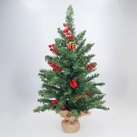 Árbol de navidad artificial LED Ponak 0,6M 75 ramas