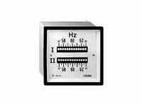 2HLC96 47-53Hz, Frecuencímetro doble de 13 láminas, 96x96