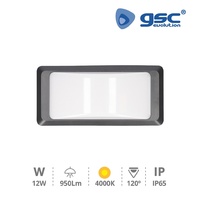 Aplique pared LED Anthe 11W 4000K IP65 Gris antracita