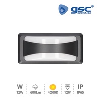 Aplique pared LED Anthe 11W 4000K IP65 Gris antracita