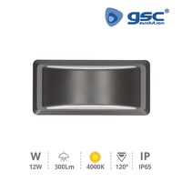 Aplique pared LED Anthe 11W 4000K IP65 Gris antracita