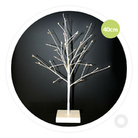 Arbol decorativo LED Cumia 40cm 3xAA Blanco