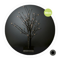 Arbol decorativo LED Cumia 40cm 3xAA Negro