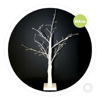 Arbol decorativo LED Cumia 60cm 3xAA Blanco