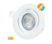 Aro basculante redondo empotrable LED Serie Banok 7W 3000-4000-6500K Blanco