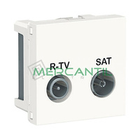 Base Derivacion R-TV/SAT 2 Modulos New Unica SCHNEIDER ELECTRIC