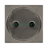 Base de Enchufe Bipolar Europea 2P 16A con Seguridad 2 Modulos Zenit NIESSEN - Color Antracita