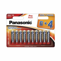 Blíster 10 pilas alcalinas multipacks 6+4 AA/LR6 Pro Power Panasonic