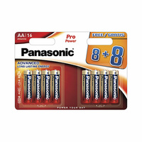 Blíster 16 pilas alcalinas multipacks 8+8 AA/LR6 Pro Power Panasonic