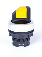 Cabeza selector iluminado 3 posiciones amarillo (SIN cuerpo, contactos ni bloque LED)