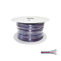 Cable Eléctrico Plano Manguera 4x0.25mm² para Tiras LED RGB - 500 metros