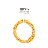 Cable textil 2,5M (2x0.75mm) trenzado Amarillo