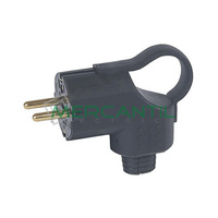 Clavija de Enchufe con Anillo Tirador de Caucho 2P+T 16A LEGRAND