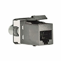 Conector RJ45 categoria 6 AMP 8 vias negro Mec 18 BJC