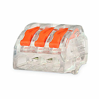 Conector empalme rápido 3 tomas 0.2-4mm naranja GSC - bolsa 5 unidades