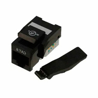 Conector hembra RJ45 categoria 6/6A UTP keystone tool free negra - sin herramienta