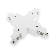 Conector tipo X para carril trifásico