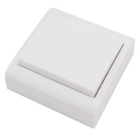 Conmutador superficie Blanco 80x80mm 10A 250V