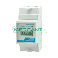 Contador de Energia Rail DIN Digital Monofasico con Display LCD 32A CONTAX D-3221 S0 ORBIS