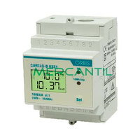 Contador de Energia Rail DIN Digital Monofasico con Display LCD 63A CONTAX D-6331 S0 ORBIS