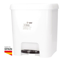 Cubo de basura con pedal 7L Blanco - Retractil 6uds