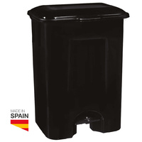 Cubo de basura con pedal 80L Negro