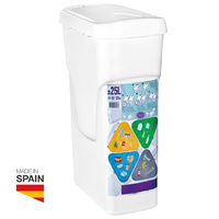 Cubo de basura modular de reciclaje 25L - Retractil 4uds Blanco