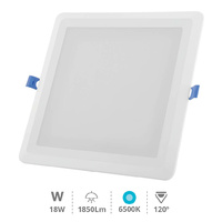 Downlight empotrable LED cuadrado Londa 18W 6500K Blanco                                            