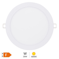 Downlight empotrable LED redondo Lonbo 20W 4200K Blanco