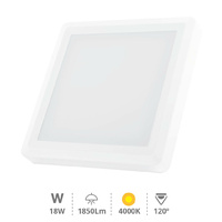 Downlight superficie LED cuadrado Vasan 18W 4000K Blanco                                            