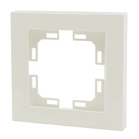 Embellecedor empotrar recto para 1modulo/hueco Blanco