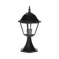 Farol de jardín Aluminio sobremuro E27 60W - Negro