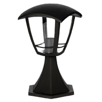 Farol de jardin sobremuro Serie Barli E27 Negro