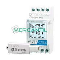 Interruptor Horario Digital Modular Diario/Semanal con Bluetooth DATA LOG 2 ORBIS - 2 CircuitoS