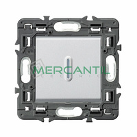 Interruptor Unipolar Iluminable 10AX Valena Next LEGRAND - Color Aluminio