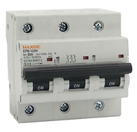 Interruptor magnetotermico EPB125H Alpha+. 3 P, 63A, curva C. 10kA