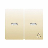 Juego de teclas conmutador + pulsador con difusor Iris BJC - color beige