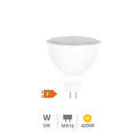 Lámpara LED dicroica 5W MR16 4200K 12V                                                              