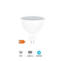 Lámpara LED dicroica 5W MR16 6000K 12V                                                              