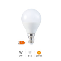 Lámpara LED esférica 3W E14 3000K                                                                   