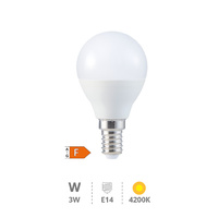 Lámpara LED esférica 3W E14 4200K                                                                   