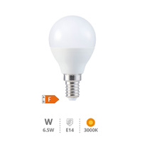 Lámpara LED esférica 6,5W E14 3000K                                                                 