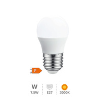 Lámpara LED esférica 7,5W E27 3000K                                                                 