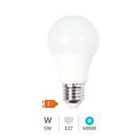 Lámpara LED estándar A55 5W E27 6000K                                                               