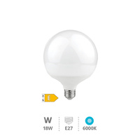 Lámpara LED globo G120 18W E27 6000K                                                                