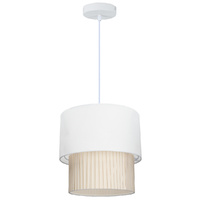 Lampara de techo colgante Serie Batwe E27 Ø280mm Blanco