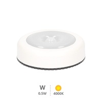 Luz de armario LED redonda con sensor de movimiento 0,5W 4000K