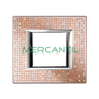 Marco Embellecedor Rectangular Axolute BTICINO - Color Swarovski Light Peach